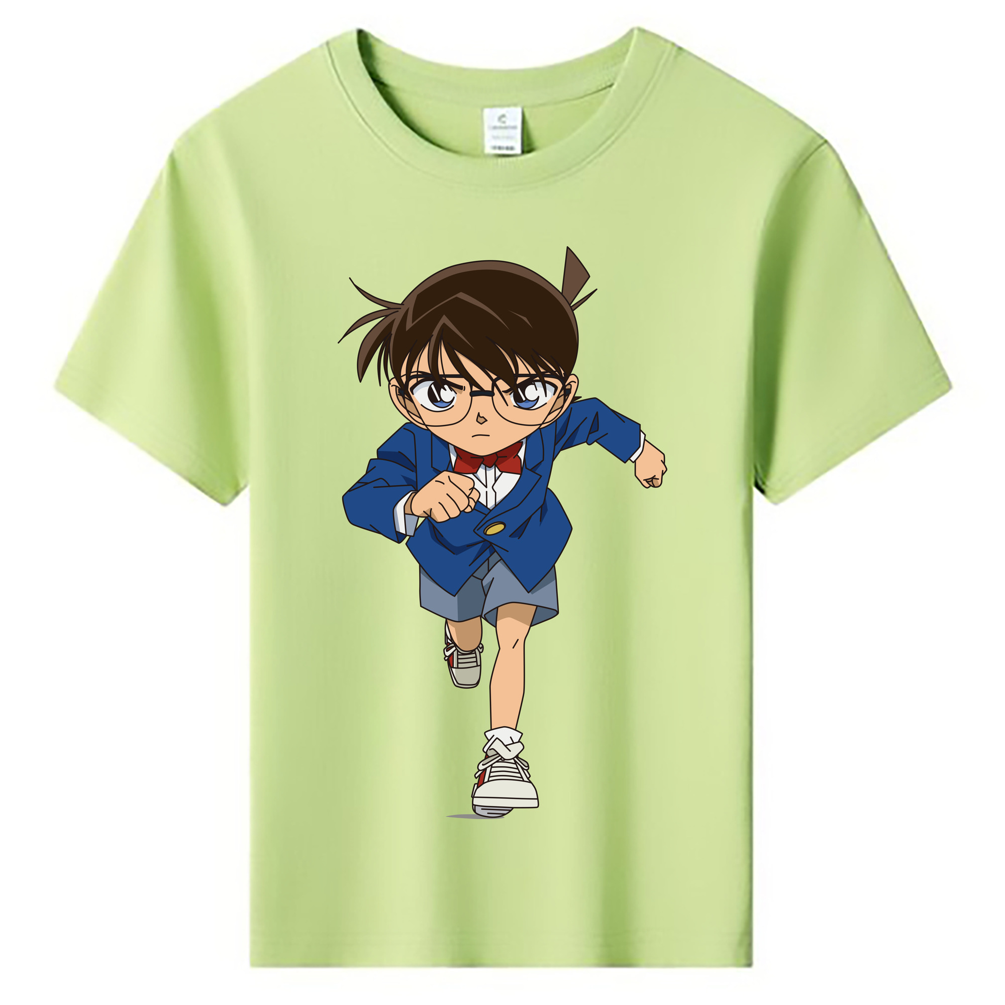 （画像用） 名探偵コナン 江戸川 コナン Detective Conan Conan Edogawa 綿100％キッズTシャツ（フロントプリント）